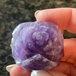 Amethyst rose pendant